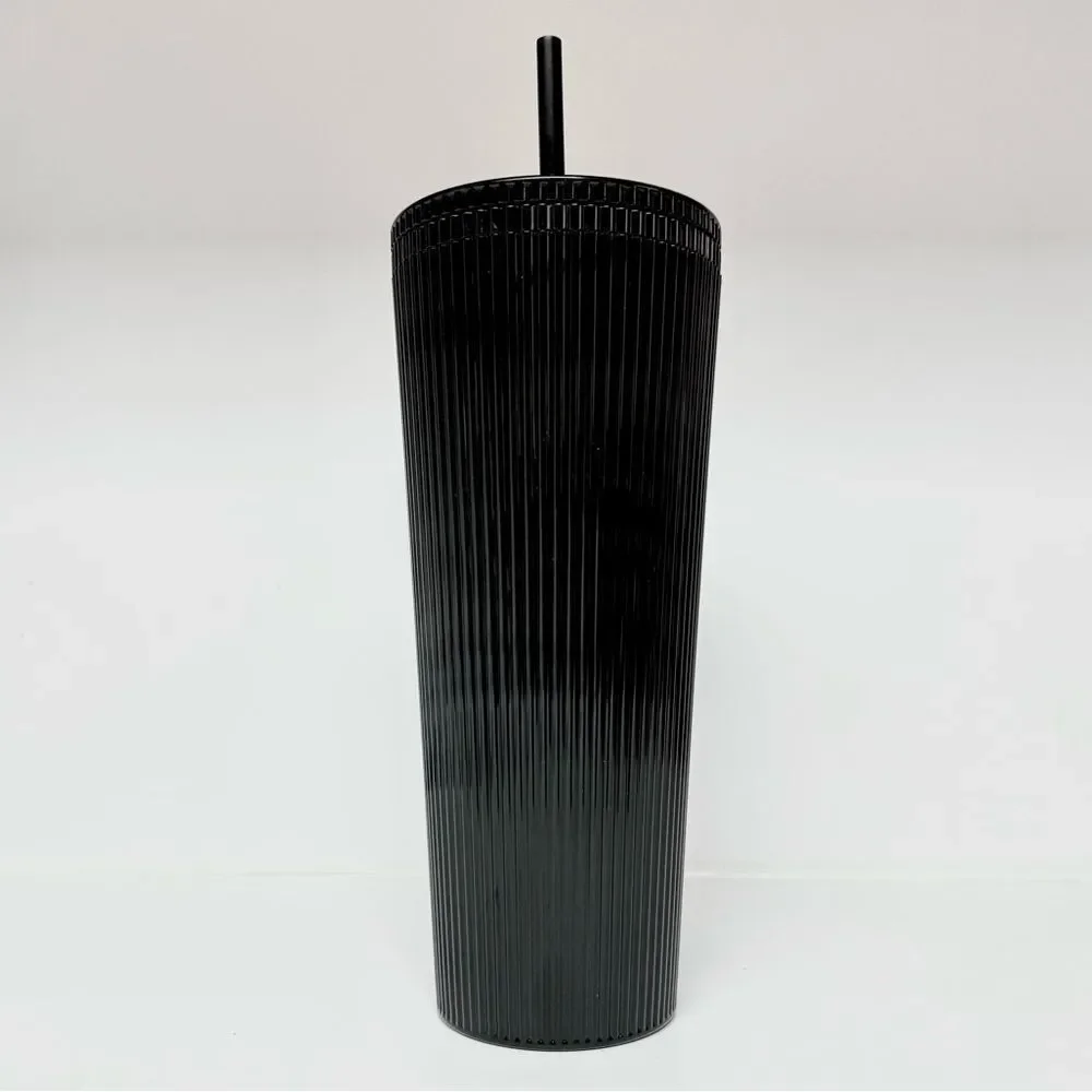 STARBUCKS 24oz TUMBLER LIMITED EDITION BEST MOST FAVORITE BLACK SHINY TEXTURED